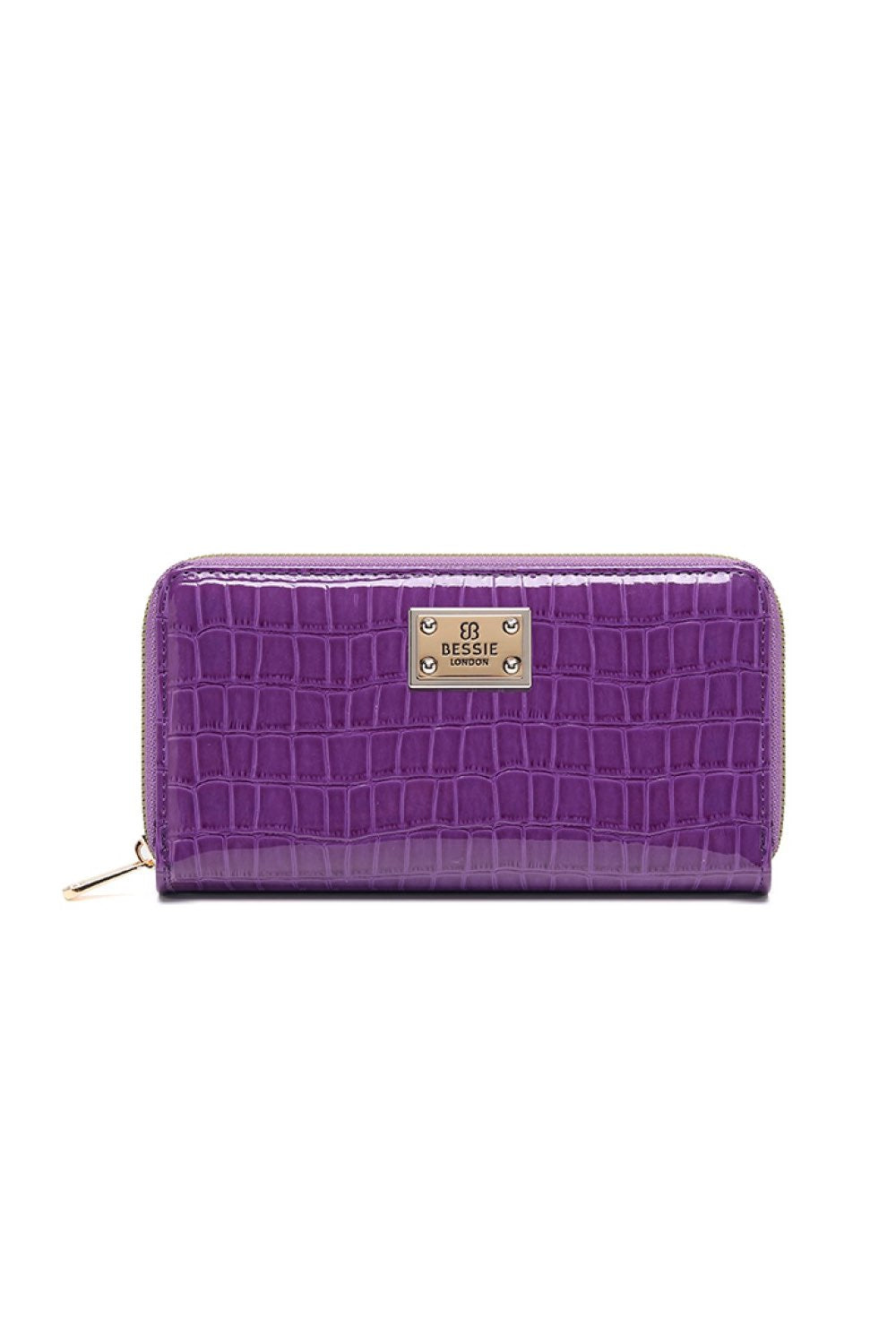 bessie-patent-zip-around-purse-BP1449-purple-djv-boutique