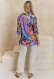 Angeleye Soft feel floral print shirt/blouse – purple