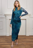 Mesh Long Sleeve Bodycon Dress