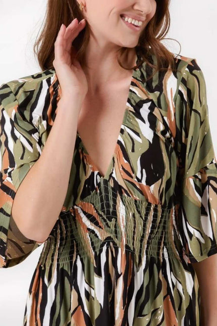 Abstract-Print-V-Neck-Dress-djv-boutique