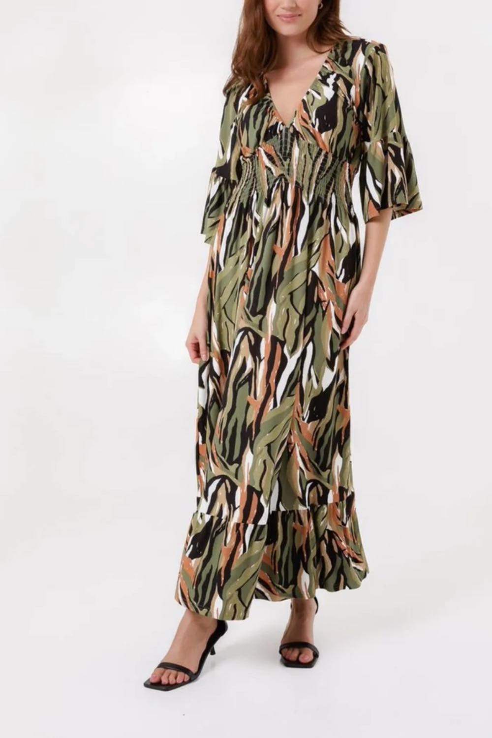 Abstract-Print-V-Neck-Dress-djv-boutique