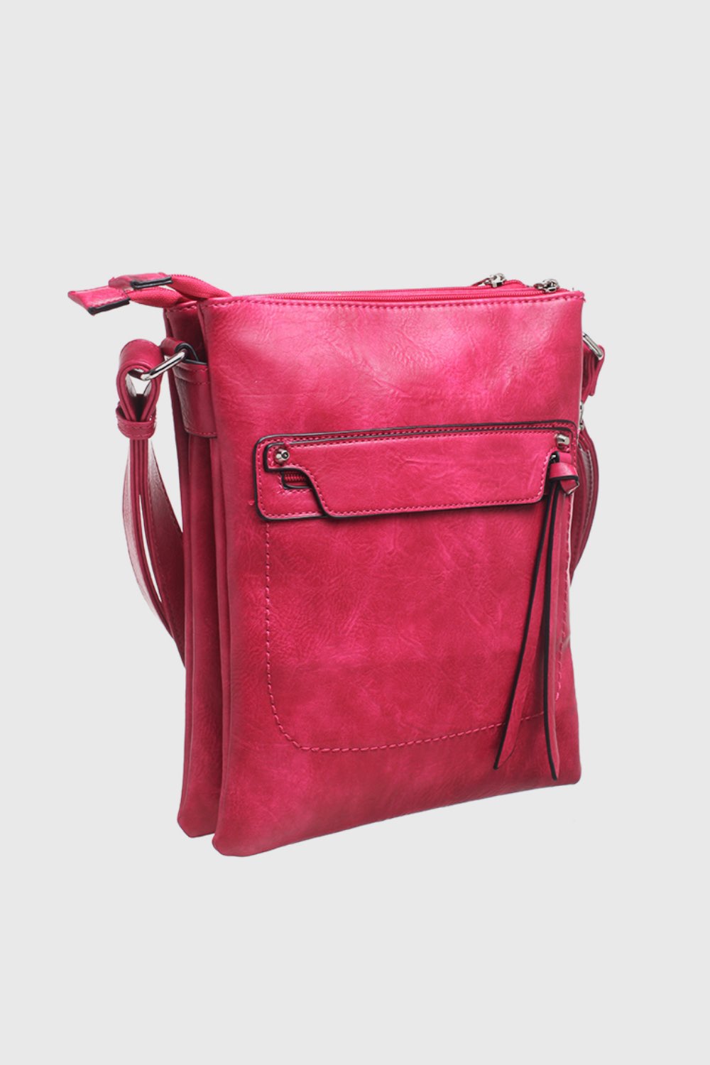 Bessie-Handbags-Front-Zip-crossbody-bag-fuchsia-BW2016-djv-boutique