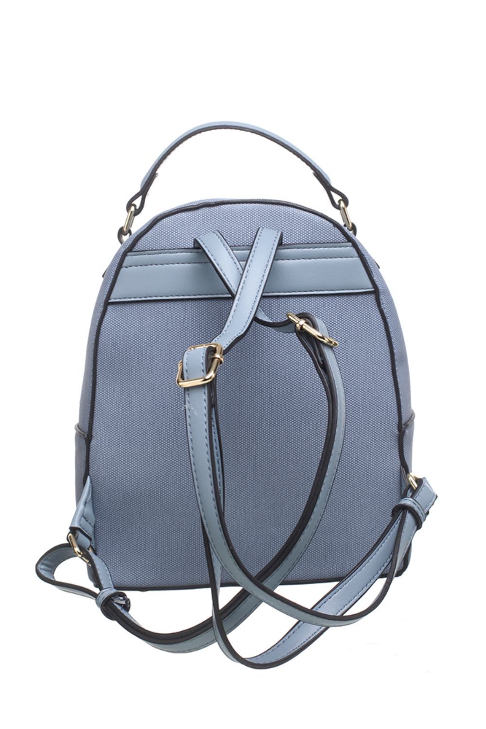 Bessie-blue-midi-ruck-sack-with-front-purse-pocket-djv-boutique