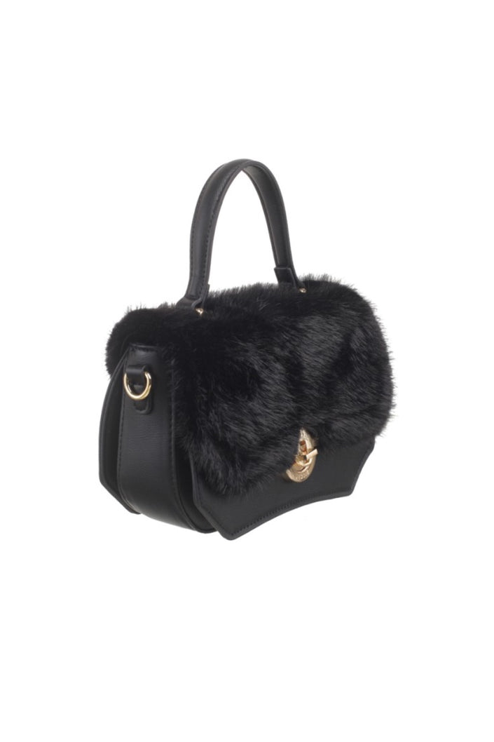 Bessie_BD7058_Faux_fur_Lock_Bag_black_djv_boutique