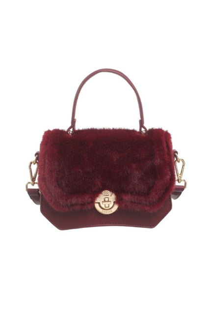 Bessie_BD7058_Faux_fur_Lock_Bag_burgundy_3_djv_boutique