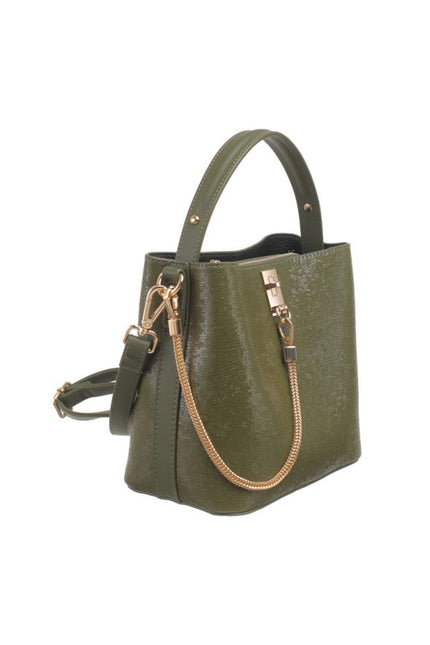 Bessie_BH6686_Chain_bucket_bag_khaki_DJV_boutique