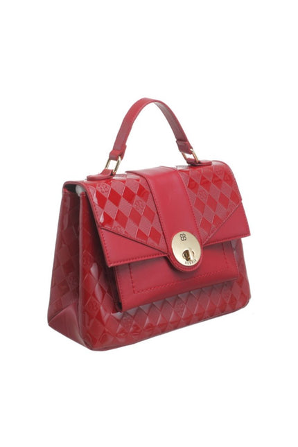 Bessie_BL6052_checker_lock_bag_red_djv_boutique