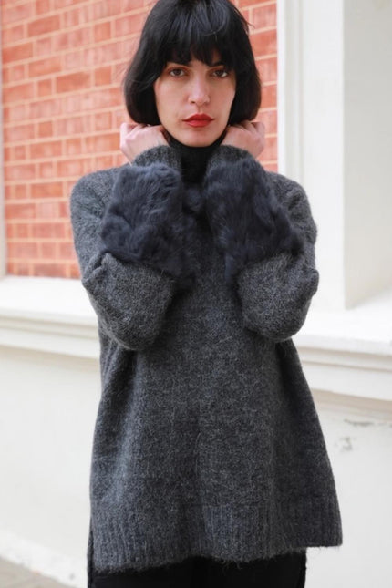 Charcoal_Grey_Faux_Fur_Sleeve_Jumper_DJV_Boutique_Ipswich