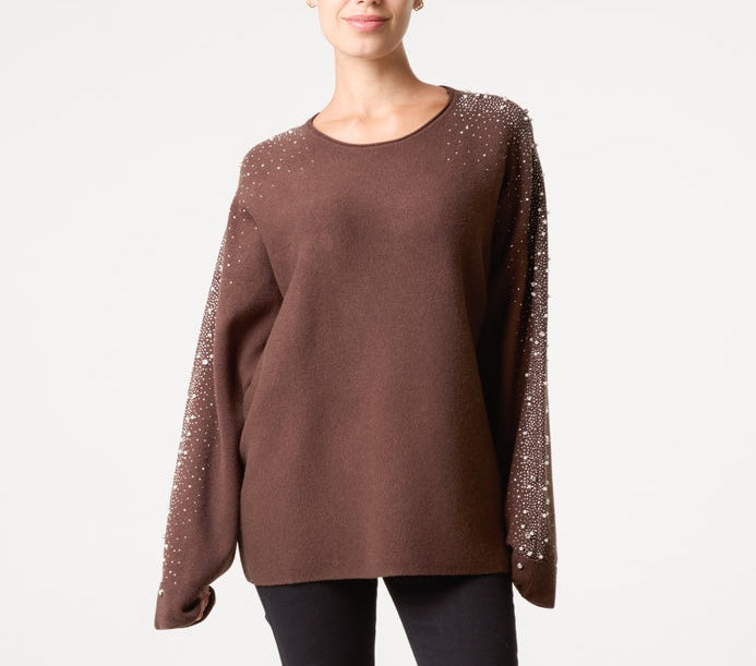 Diamante Sleeve Jumper