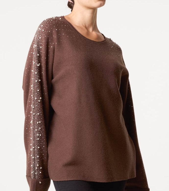 Diamante Sleeve Jumper