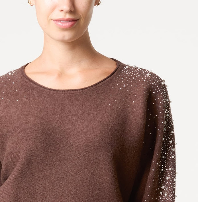 Diamante Sleeve Jumper