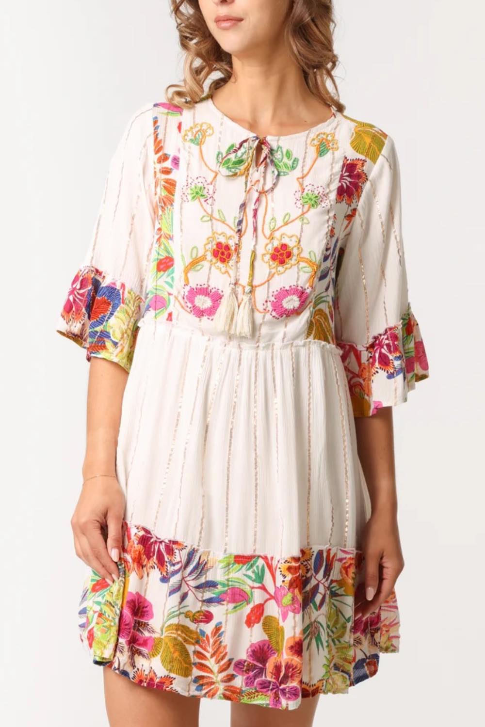 Embellished_Colourful_smock_Dress