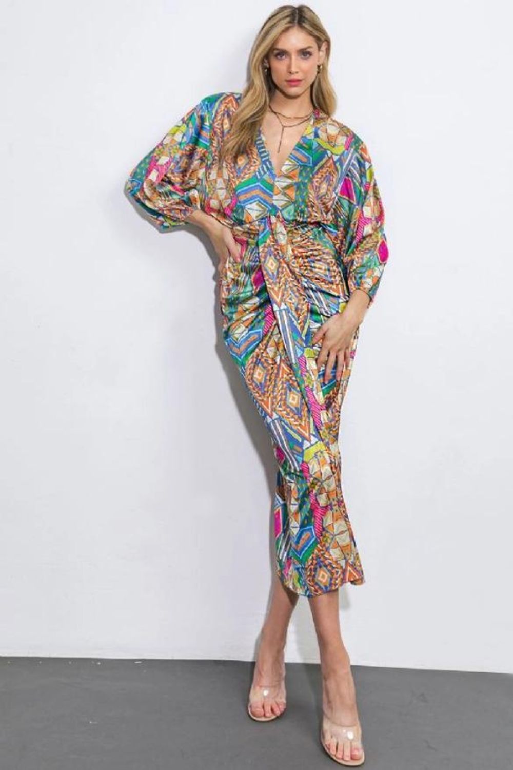 Flying_Tomato_Abstract_Multi_Col_Satin_Dress_DJV_Boutique