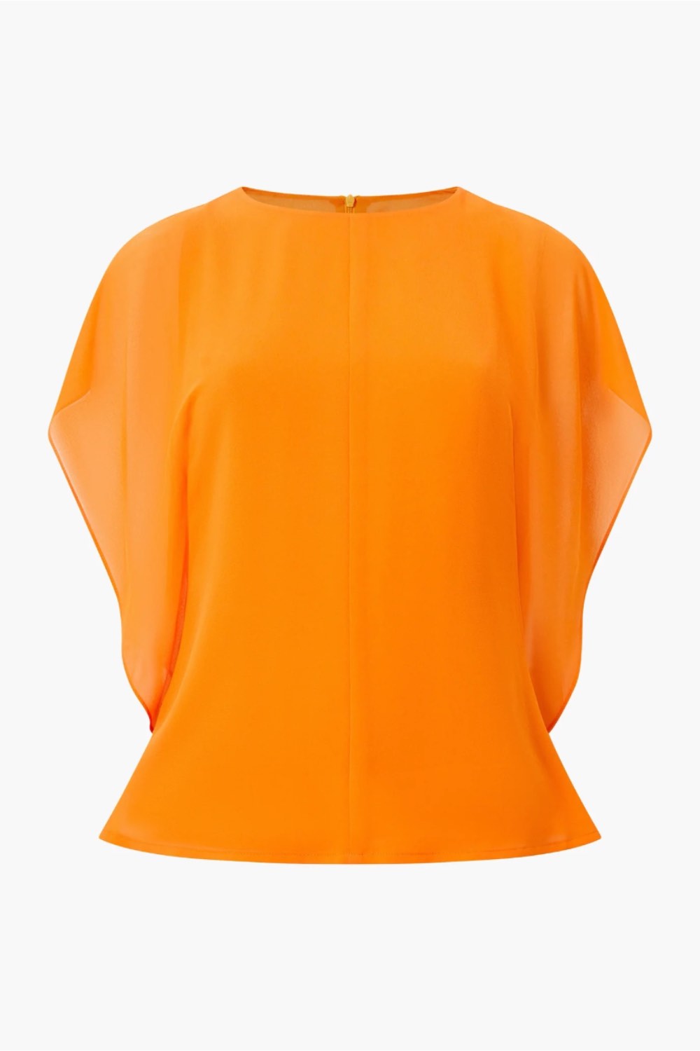 French-Connection-Georgette-Flutter-Sleeve-72YNC-orange-djv-boutique