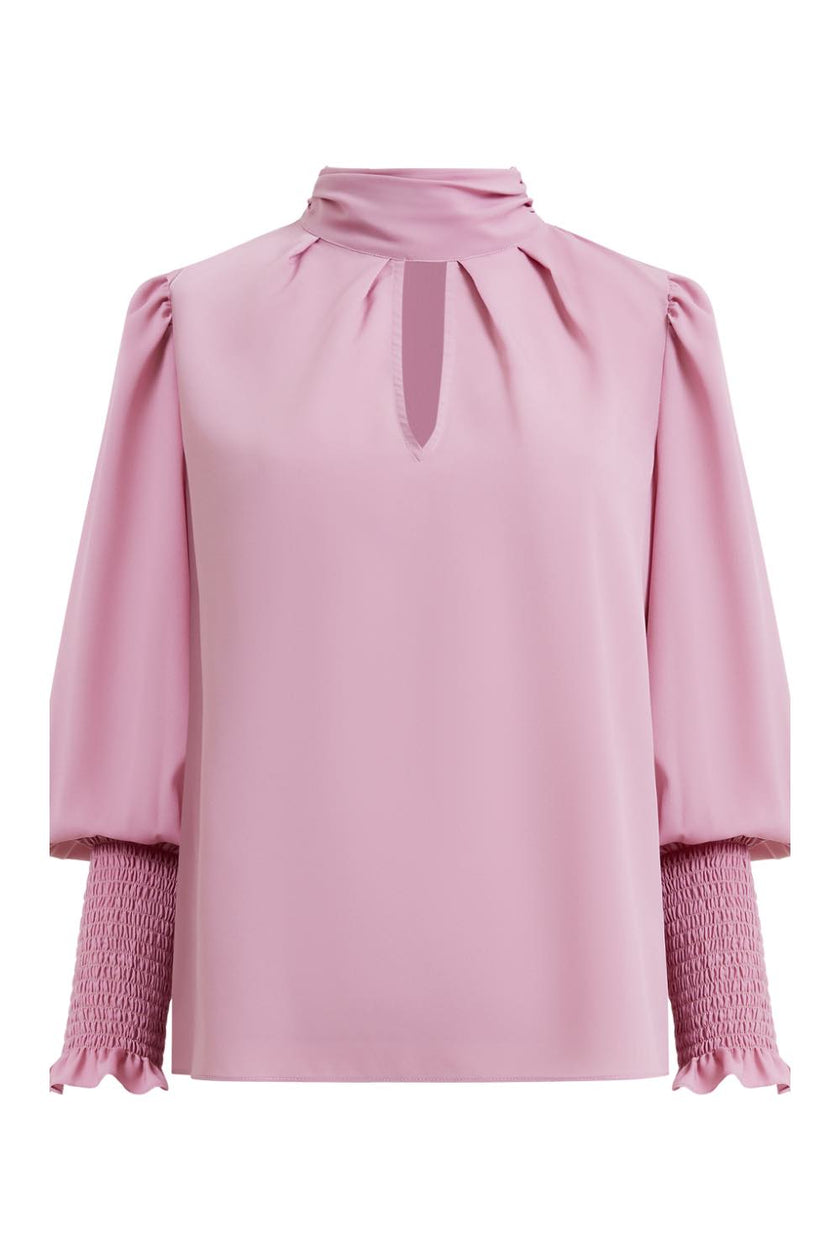 French_Connection_Crepe_Light_Keyhole_Top_Foxglove_72VCK_DJV_Boutique