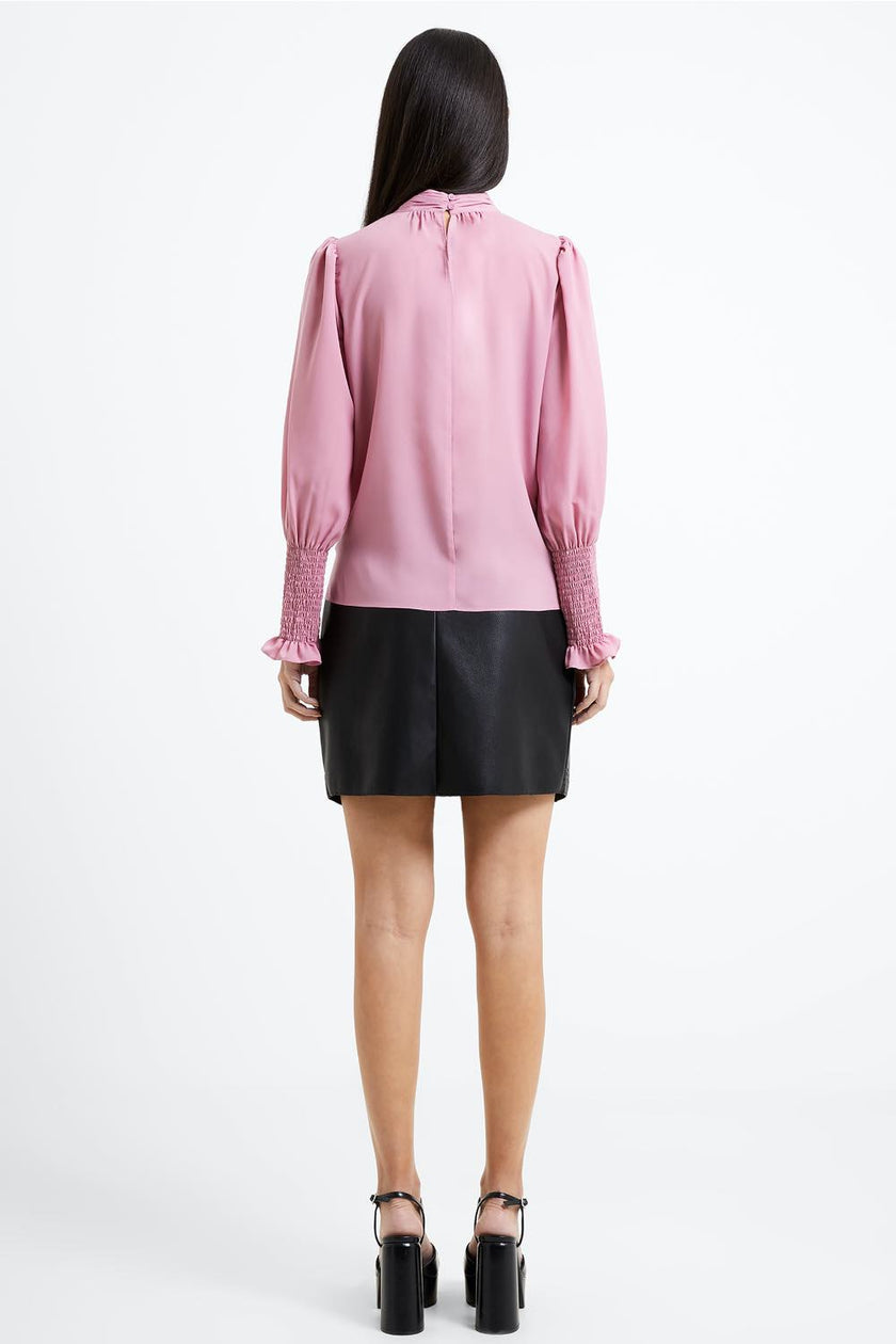 French_Connection_Crepe_Light_Keyhole_Top_Foxglove_72VCK_DJV_Boutique