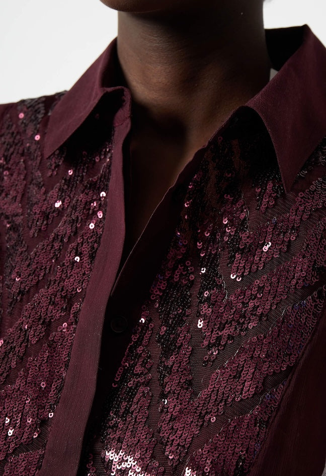 French_Connection_Hana_Adalynn_Sequin_Bib_Shirt_DJV_Boutique_Ipswich