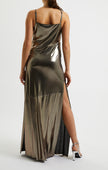 French Connection Ronja Liquid Metal Slip Dress