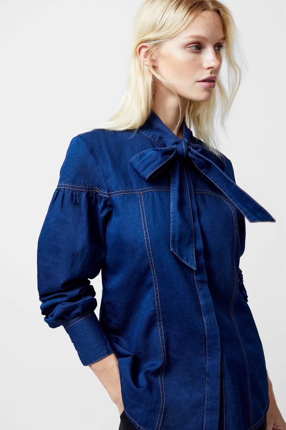 French_Connection_Zaves_Chambray_Button-Up_Denim_Shirt_Blue_72YAJ40