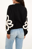 Frill-Flower-Knit-Jumper-womens-black-and-white