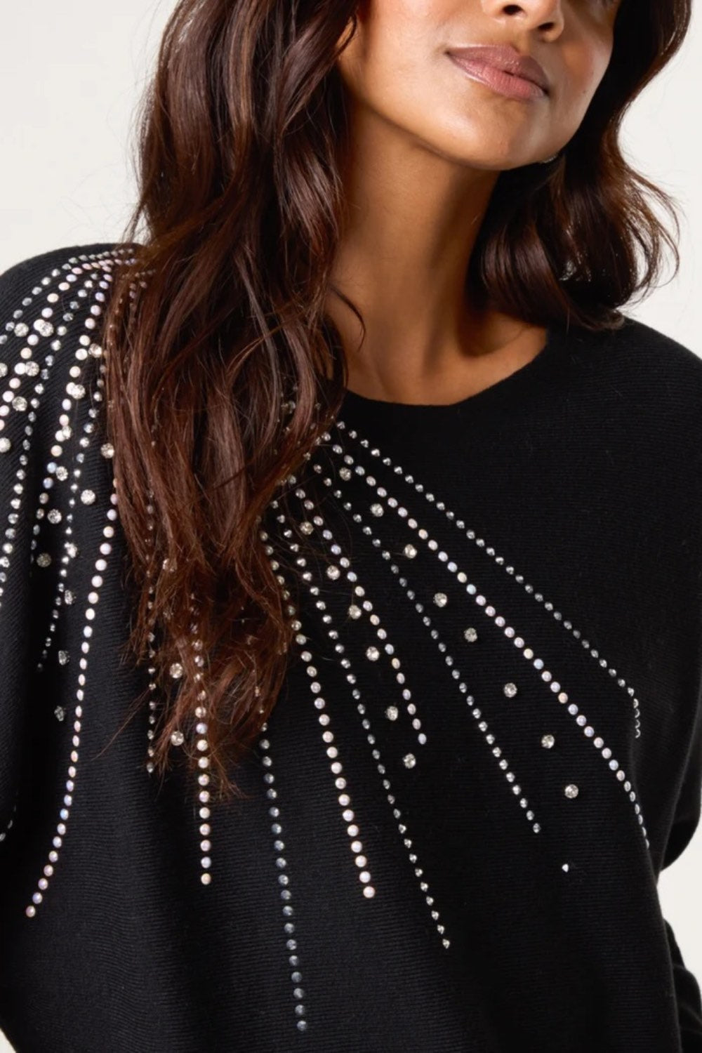 Jumper-with-Shoulder-Gem-Embellishment-Black-djv-boutique