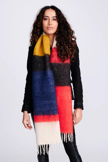 Pia Rossini Super Soft Striped Blanket Scarf