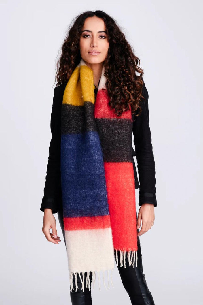 Pia Rossini Super Soft Striped Blanket Scarf