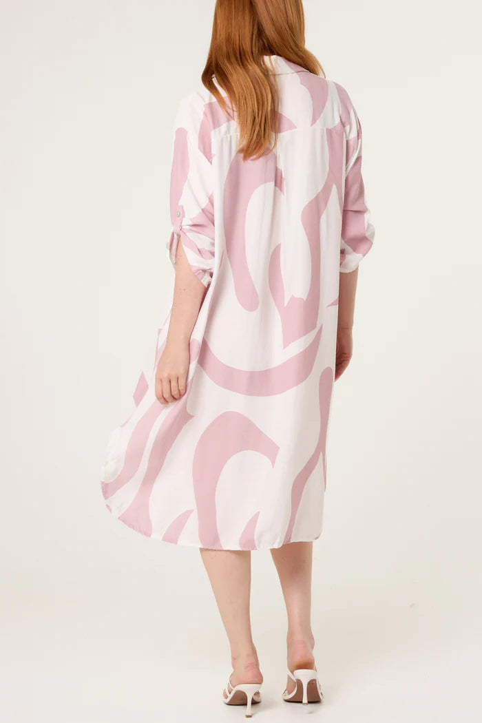 Pink & White Oversized Shirt