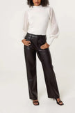 Puffed Sleeve with Sheer Sleeves - Cream