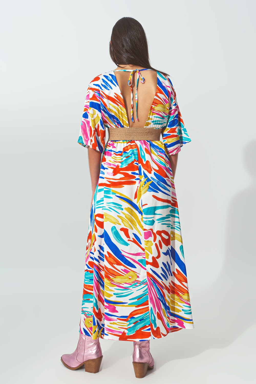 Q2-Multi-Col-Splash-Print-Dress-djv-boutique