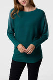 Sequin-Sleeve-Green-Jumper-top