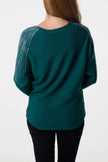 Sequin-Sleeve-Green-Jumper-top