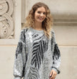 Sequin Leaves Pattern Jumper Dress Grey