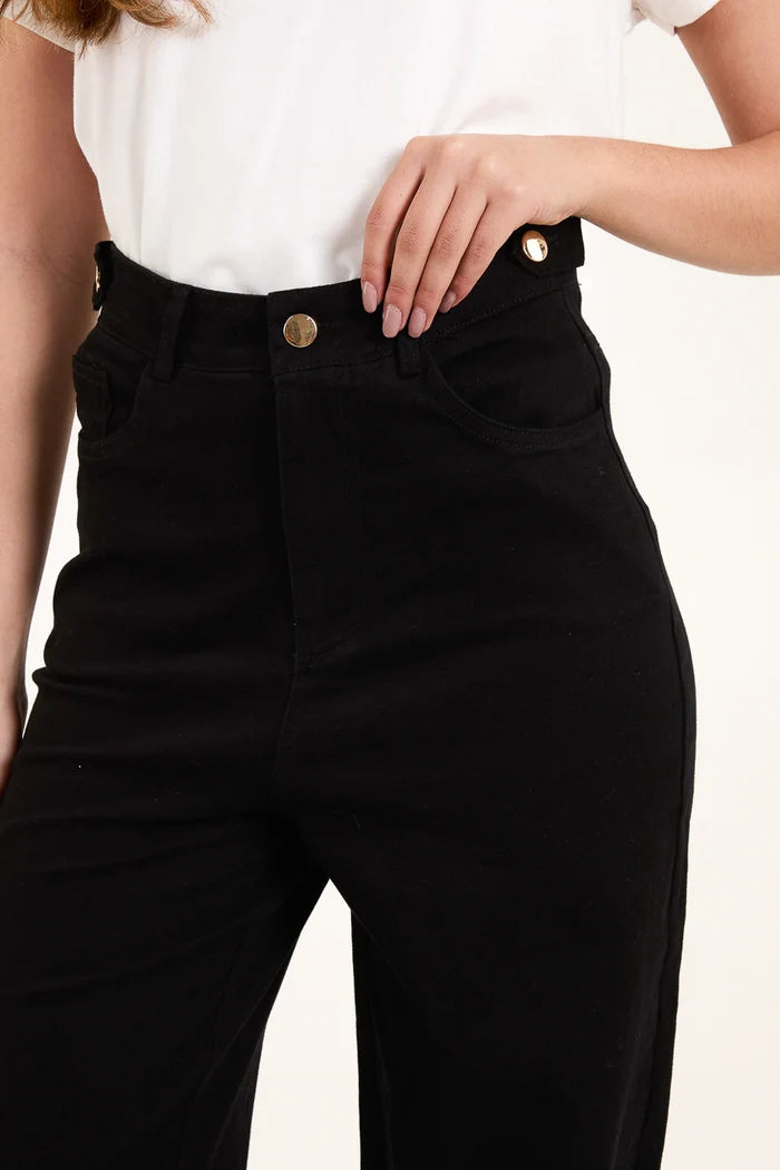 Soft-Denim-Flared-jeans-Black