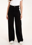 Soft-Denim-Flared-jeans-Black