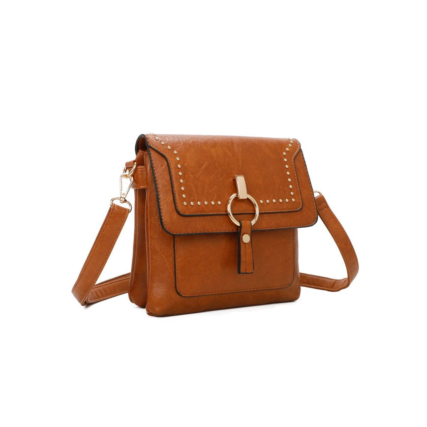 Studded-Cross-Body-Midi-Bag-Tan
