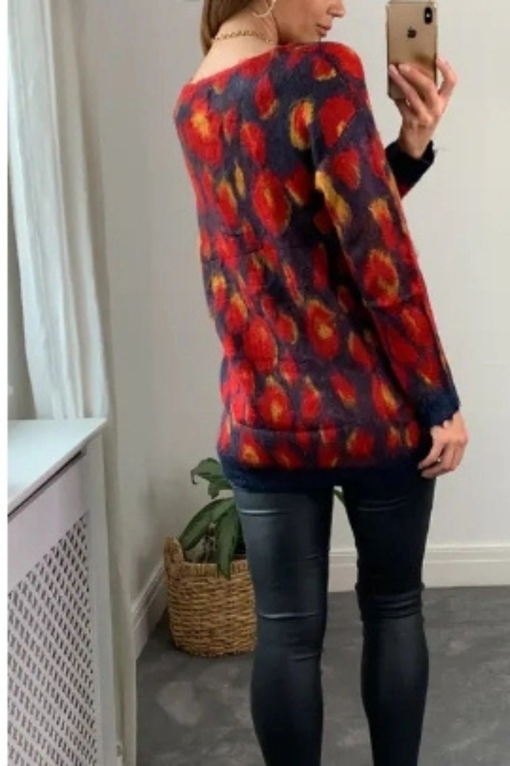 Blue_Red_abstract_Print_Jumper_DJV_Boutique