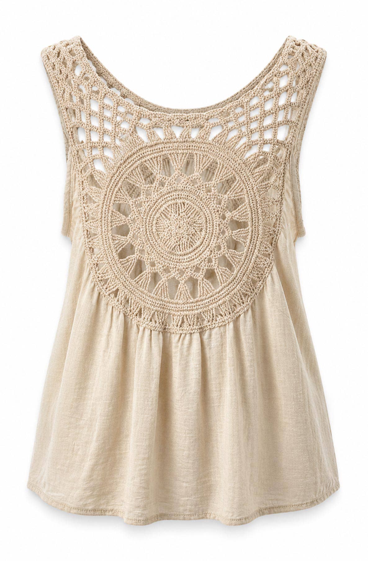 Crochet Back Top / Wide Leg Trouser