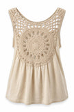 Crochet Back Top / Wide Leg Trouser