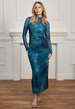 Mesh Long Sleeve Bodycon Dress