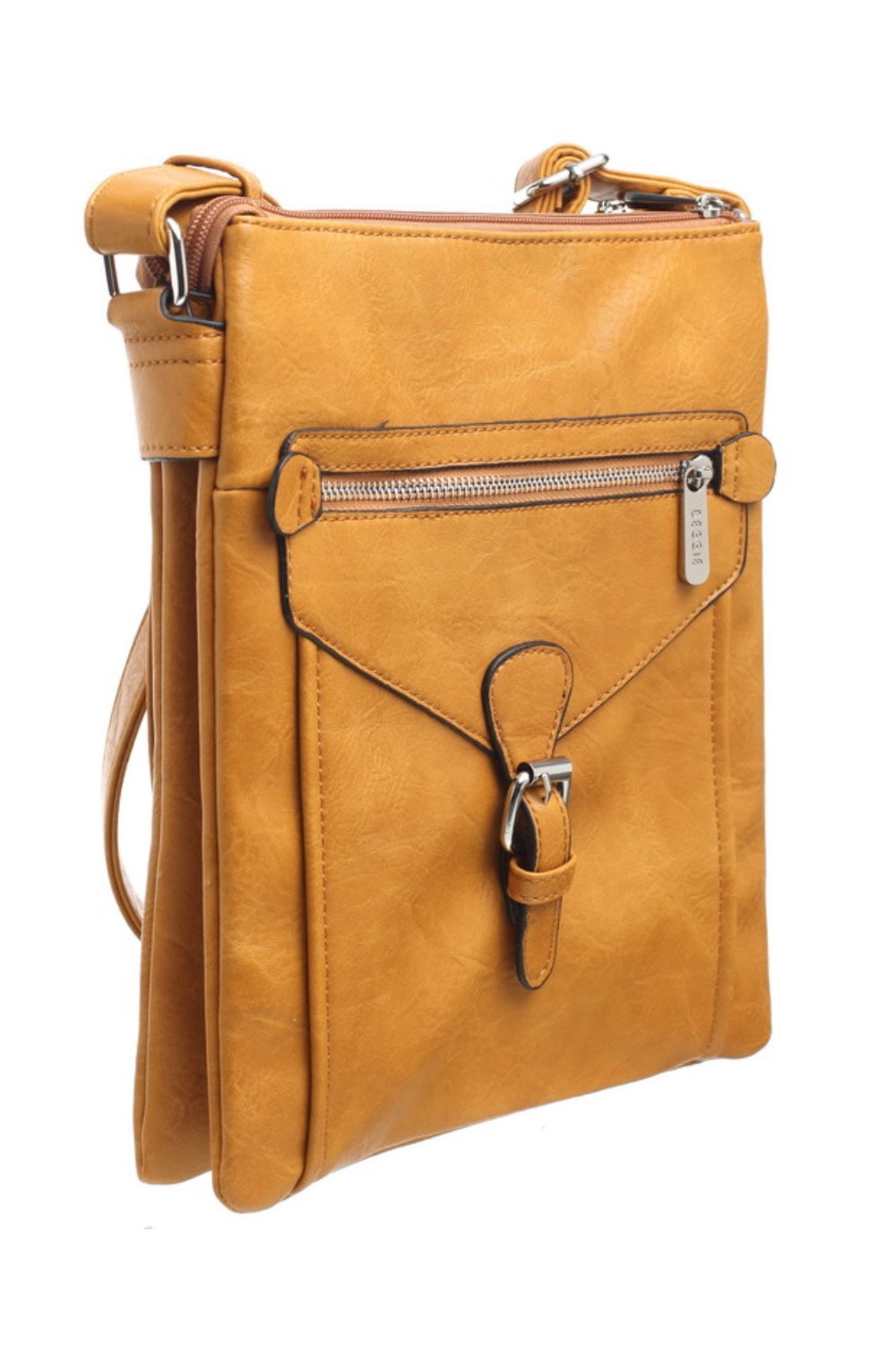 bessie-BW2006-zip-front-cross-body-bag-in-mustard-djv-boutique