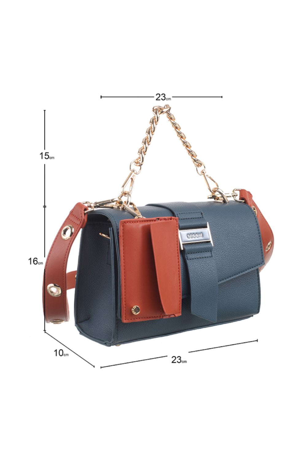 bessie-handbags-fold-over-chain-bag-with-card-holder-navy-BL6281-djv-boutique