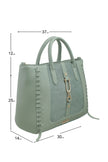 bessie-handbags-green-suede-front-panel-bag-BD6908-djv-boutique
