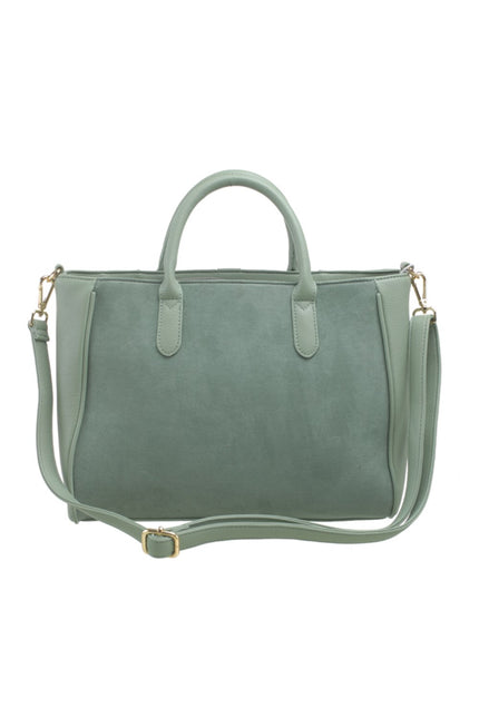 bessie-handbags-green-suede-front-panel-bag-BD6908-djv-boutique