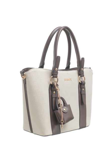 bessie-womens-handbag-contrast-trim-canvas-bag-BB6812-choc-brown-trim-djv-boutique