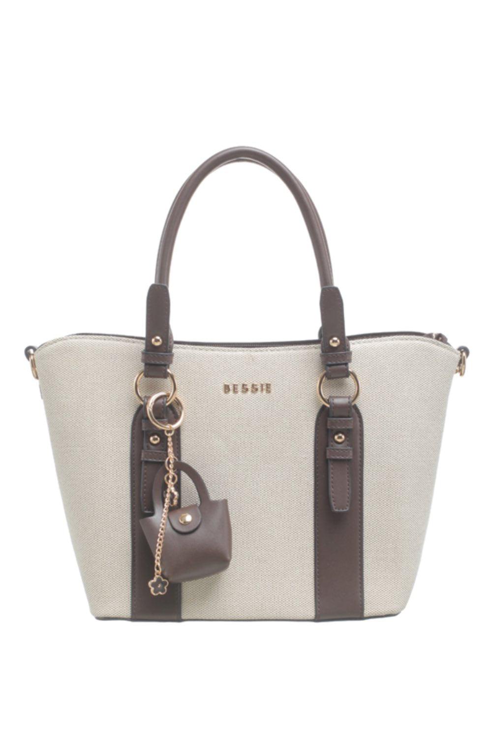 bessie-womens-handbag-contrast-trim-canvas-bag-BB6812-choc-brown-trim-djv-boutique