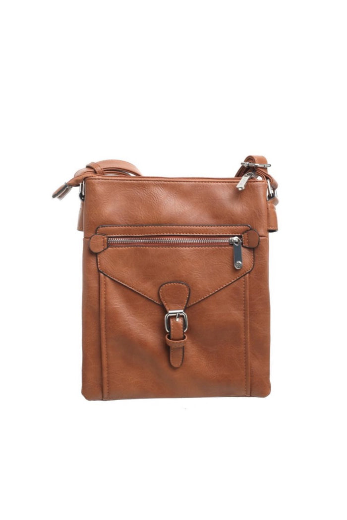 Bessie Women's Zip Cross Body Bag Tan BW2006