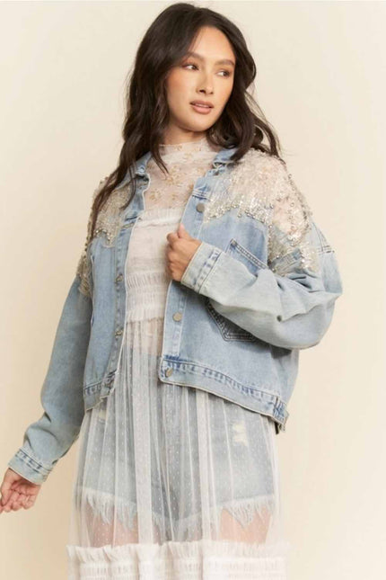 davi-and-dani-embellished-mesh-denim-jacket
