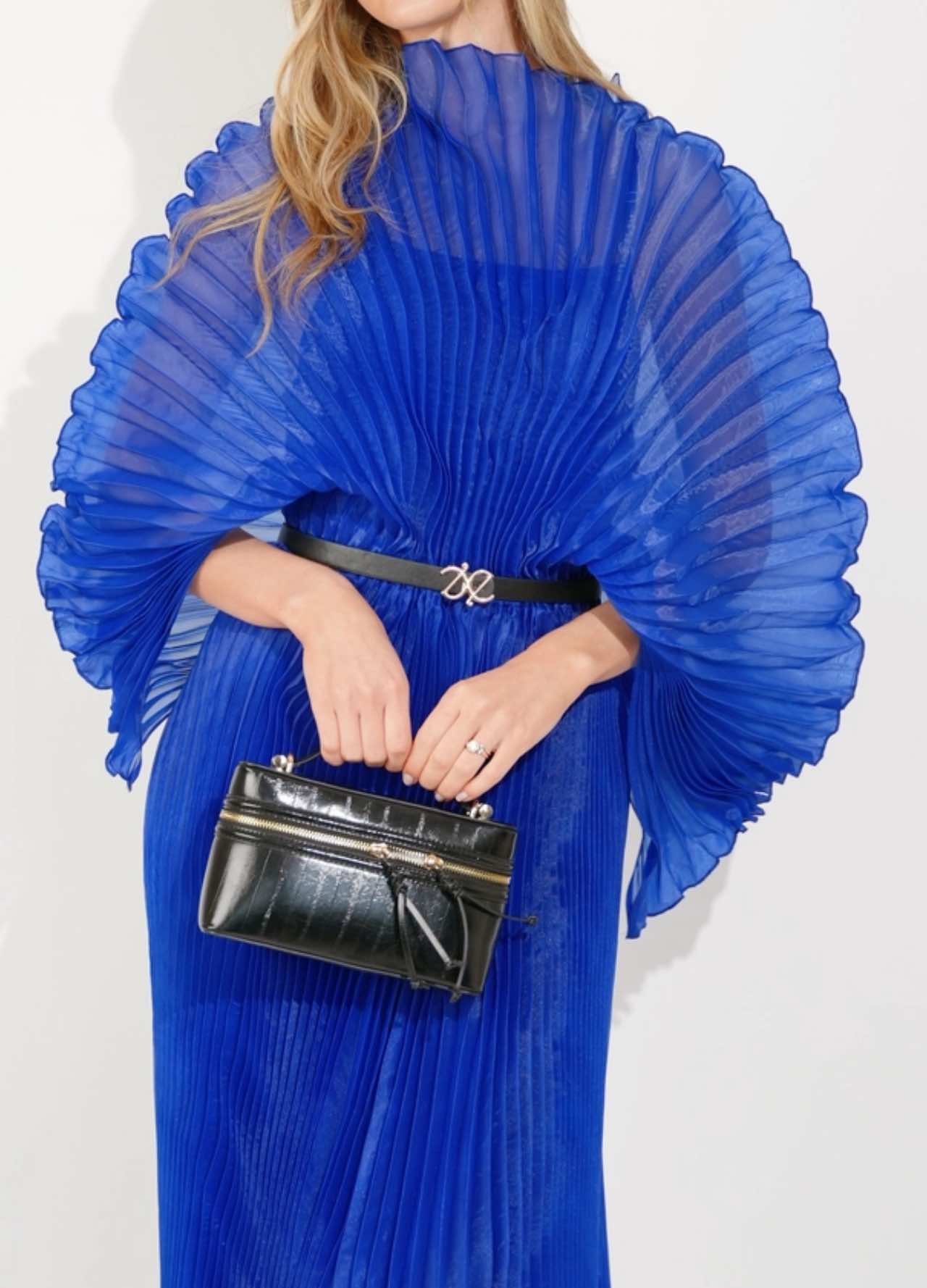 long-pleated-dress-cobalt-blue-with-pleated-cape-sleeve-djv-boutique