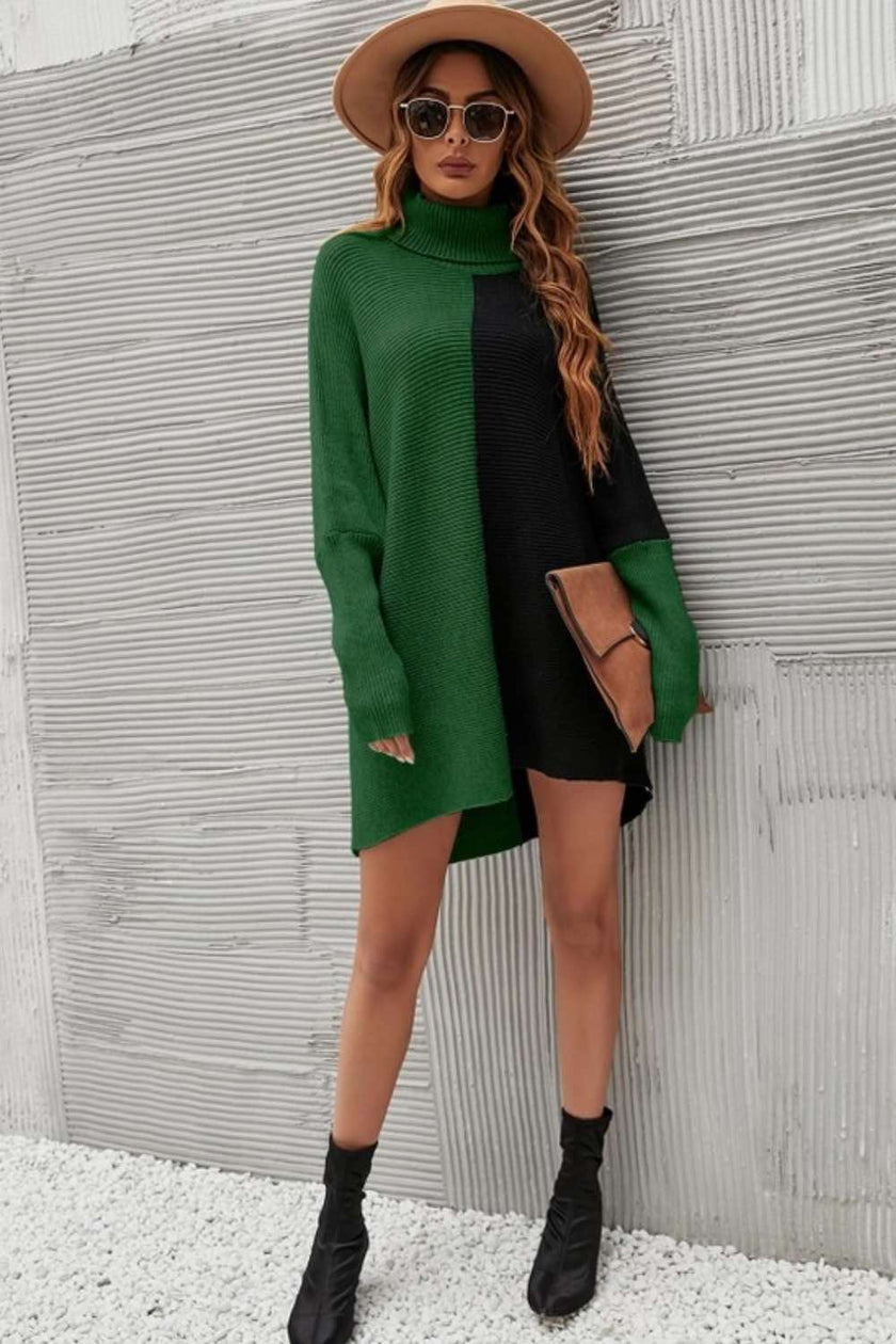 roll-neck-colour-block-jumper-in-black-and-green